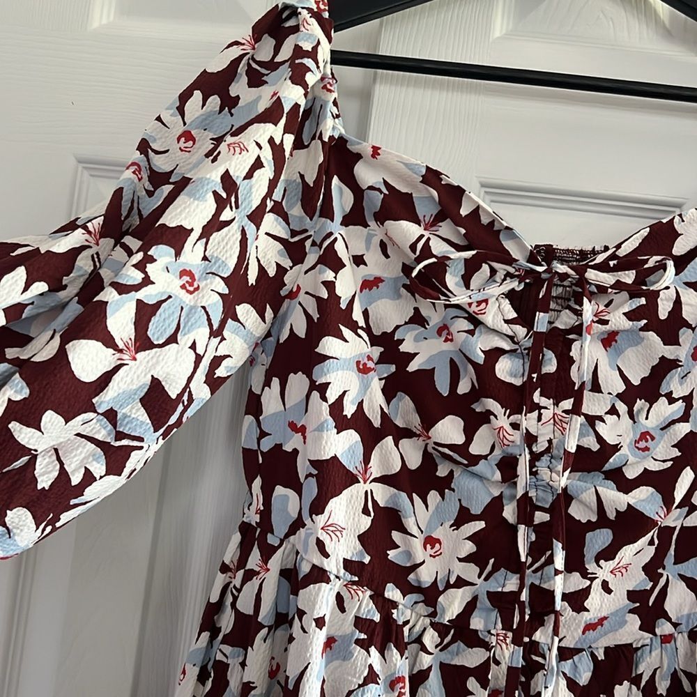 Free Assembly Ruched Halter Dress with Puff Sleeves - Picture 8 of 16